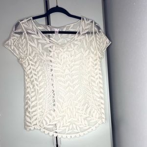 Shear white blouse
